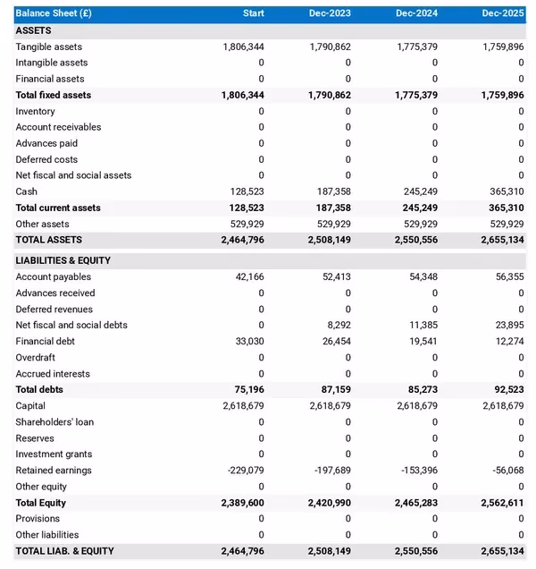 How do I create automatic financials for a taxi business plan?