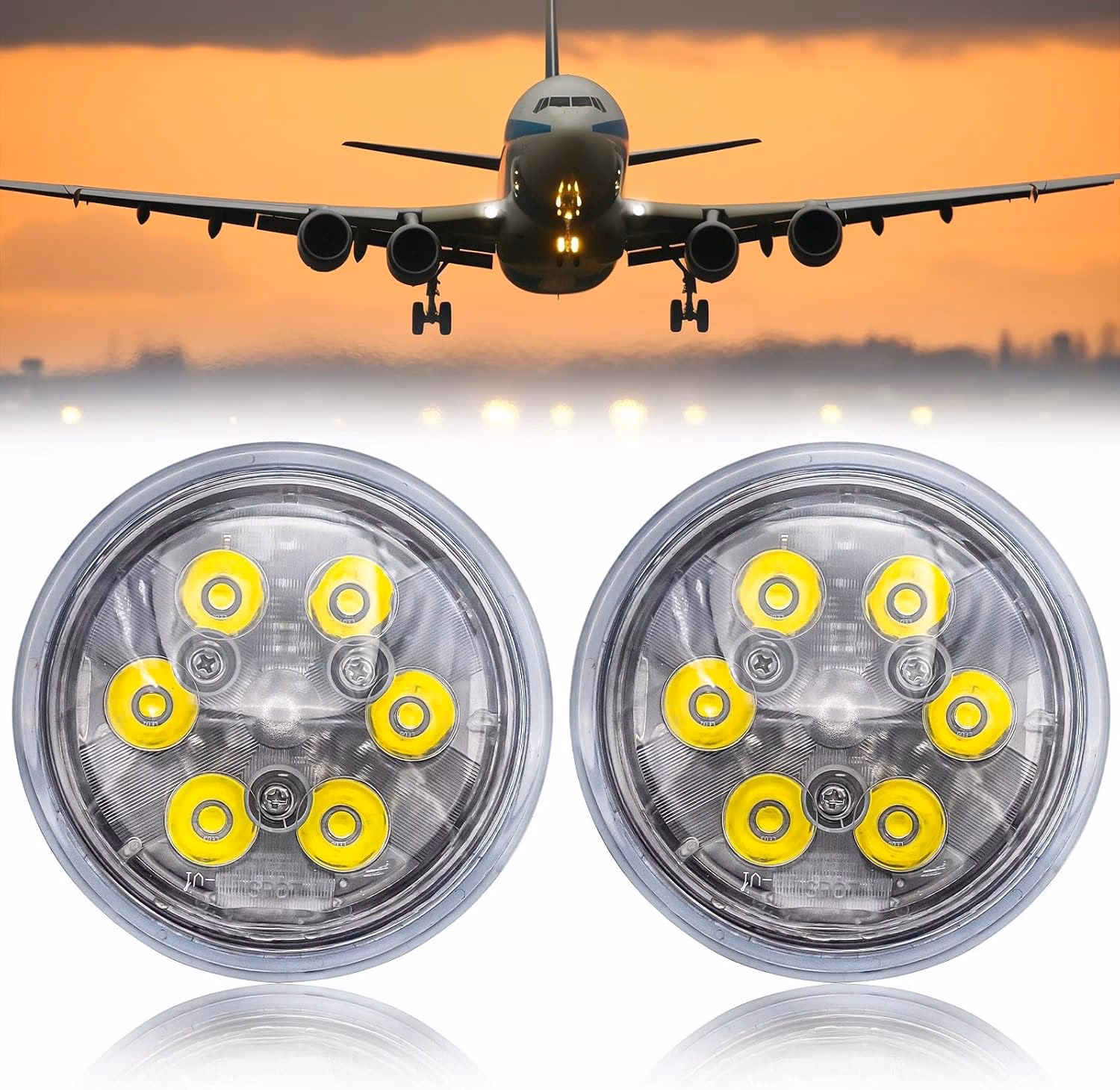 How many LED lights are in a luminator aircraft?