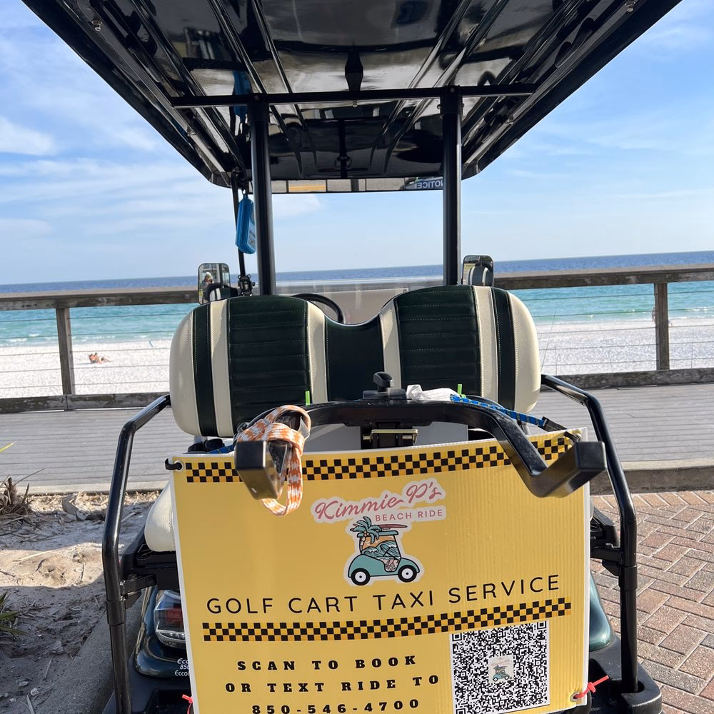 What companies run services between Miramar Beach and Destin airport?