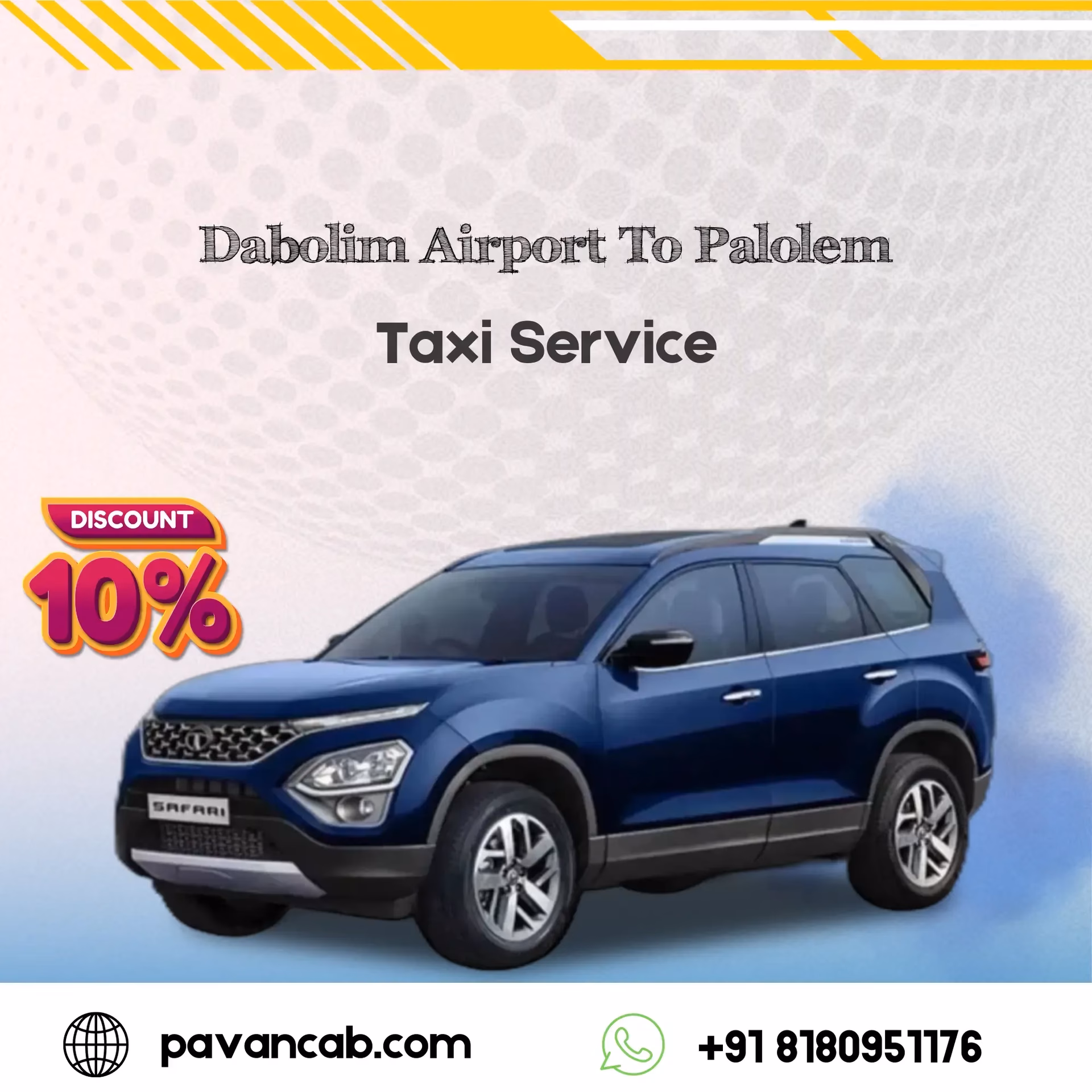 How far is DZire from Mopa Airport to Palolem?