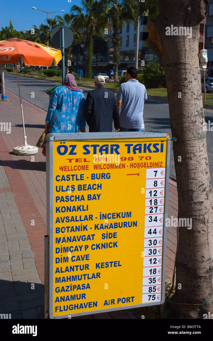 How do I get a cab from Alanya?
