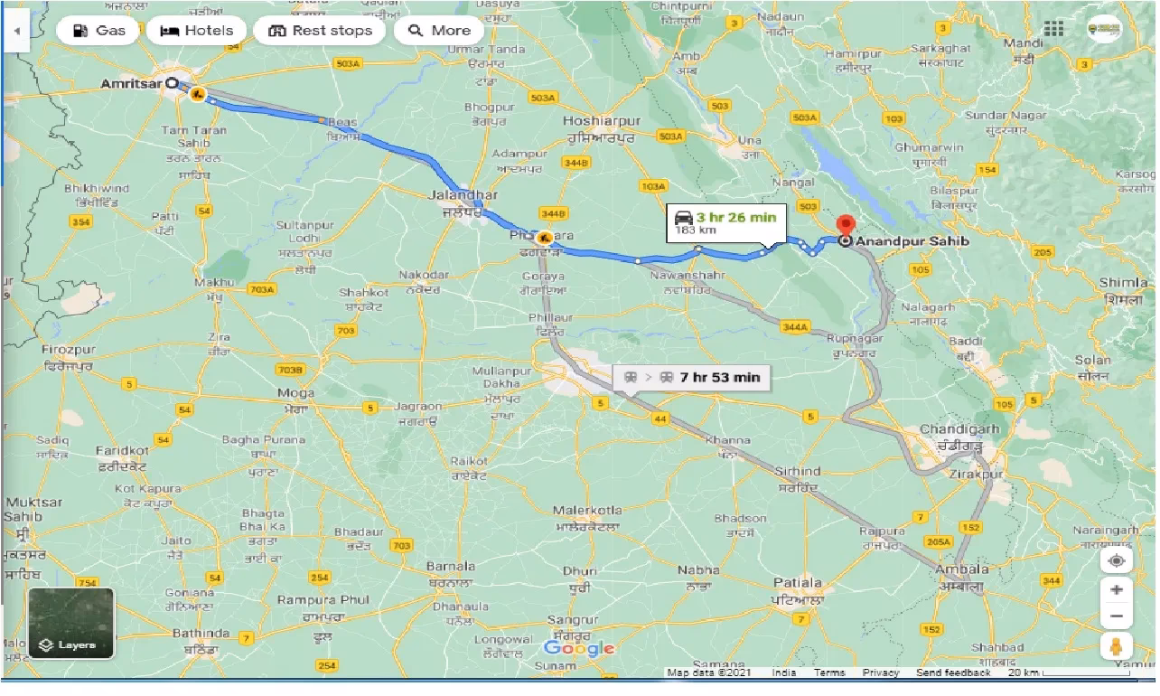 How to reach Anandpur Sahib from Chandigarh?