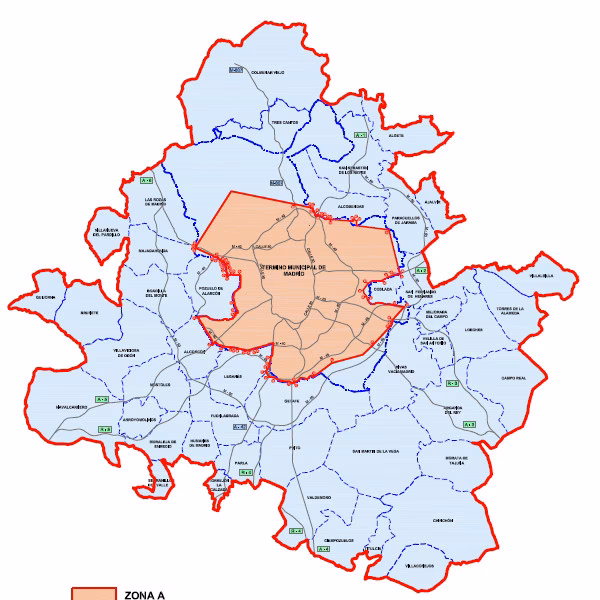 ¿Qué color deben tener los vehículos de taxi en Madrid?