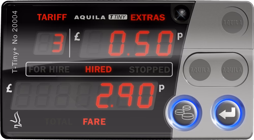 How does the Aquila M12 taximeter work?