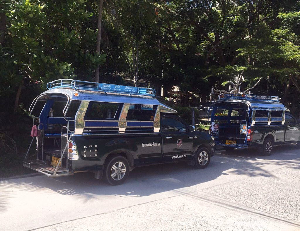 How to get a cab on Koh Tao?