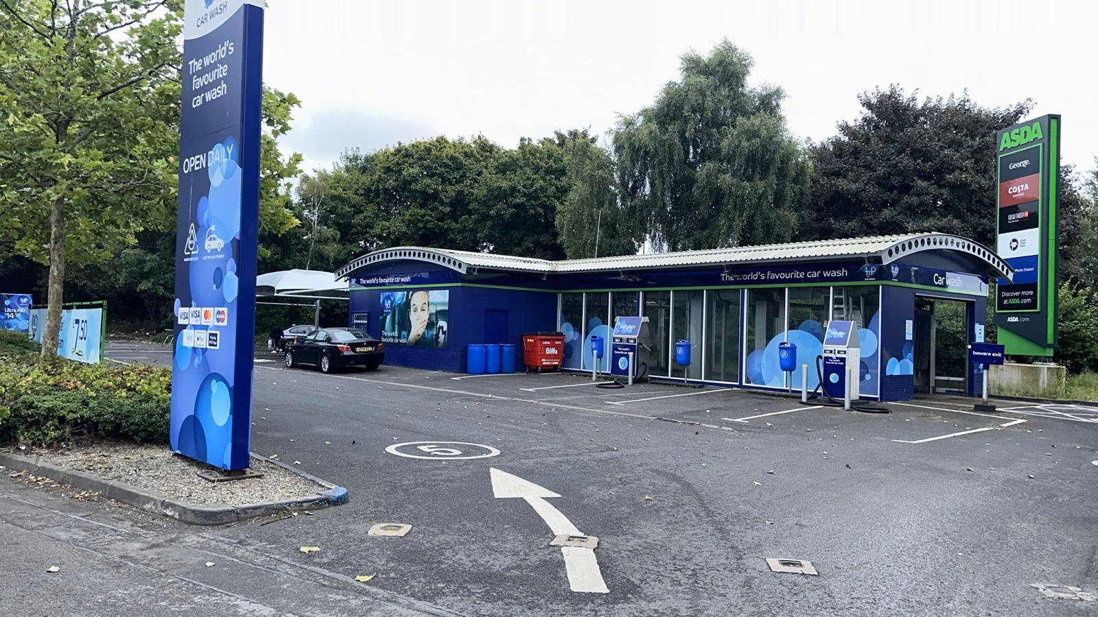 Where is Asda hand car wash located?