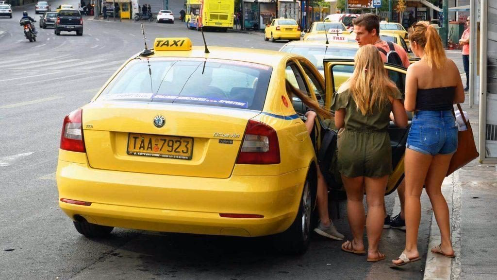 How much does a yellow taxi cost in Athens?