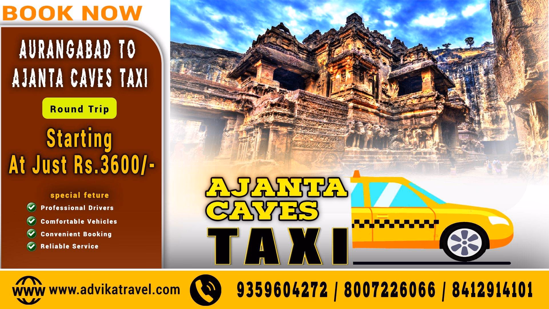 How far is Aurangabad from Ajanta Caves?