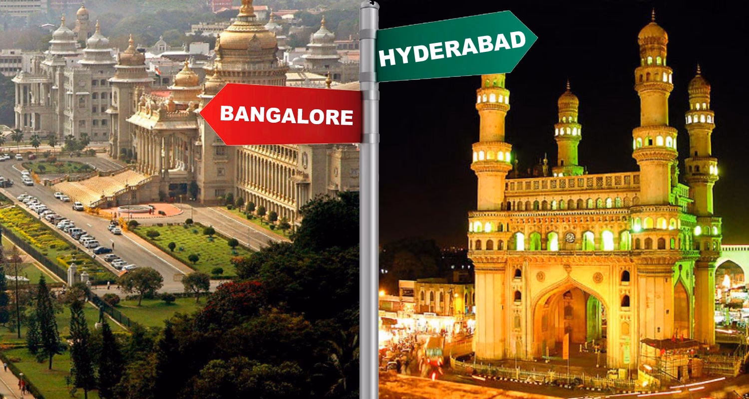 How much is a car rental from Bangalore to Hyderabad?