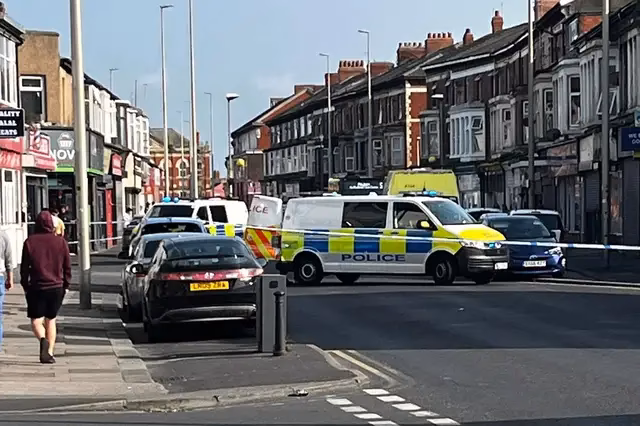 What happened near a zebra crossing in Blackpool?