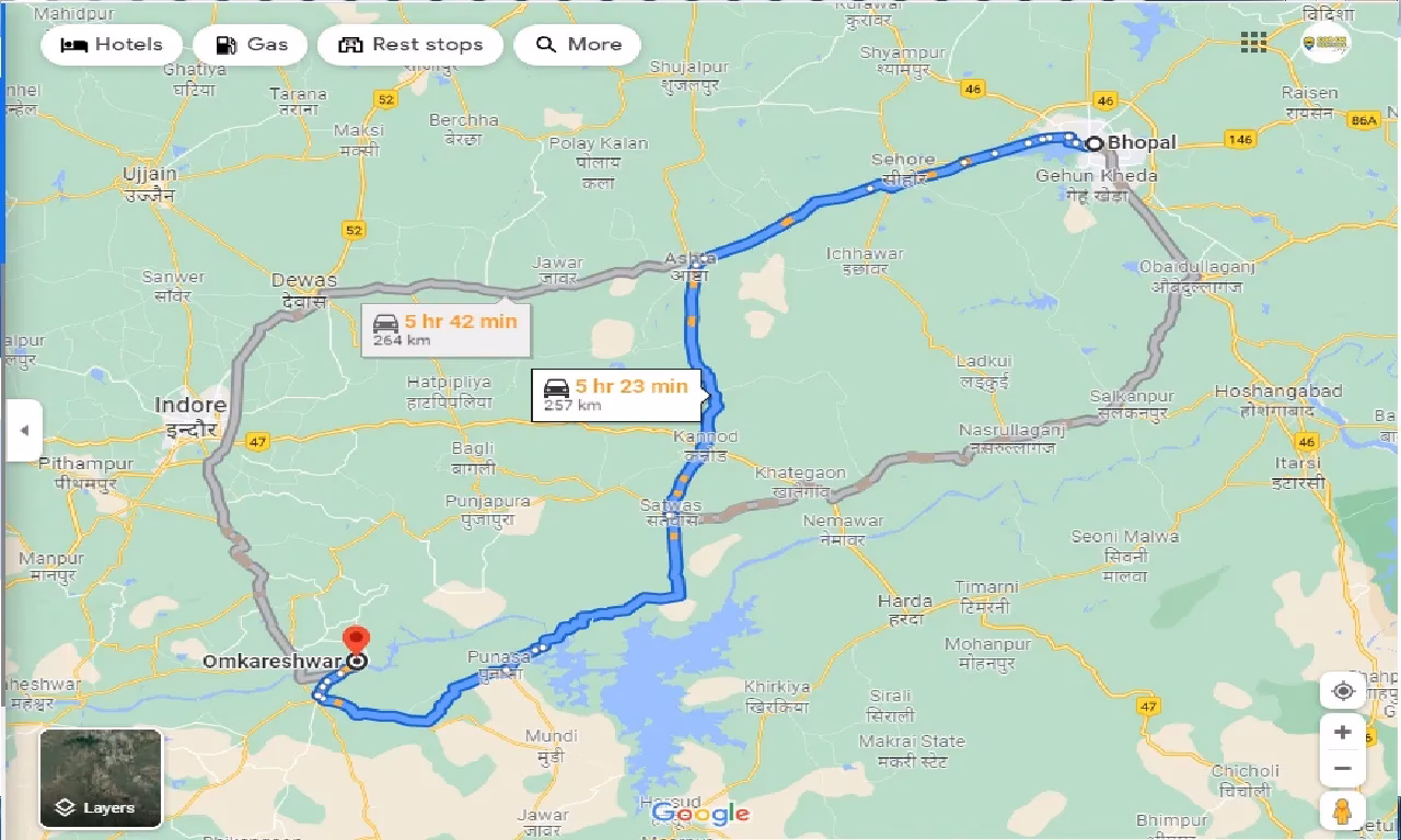 How to book a cab from Bhopal to Indore?