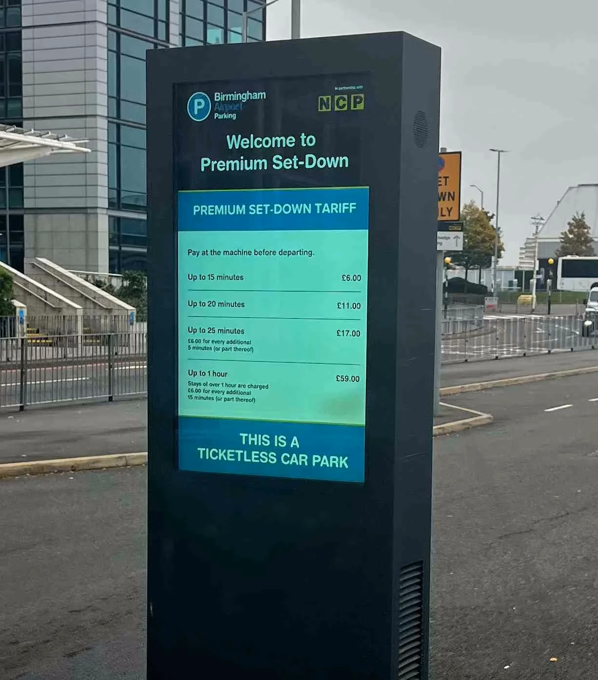 Do you have a flexible parking space at Birmingham Airport?