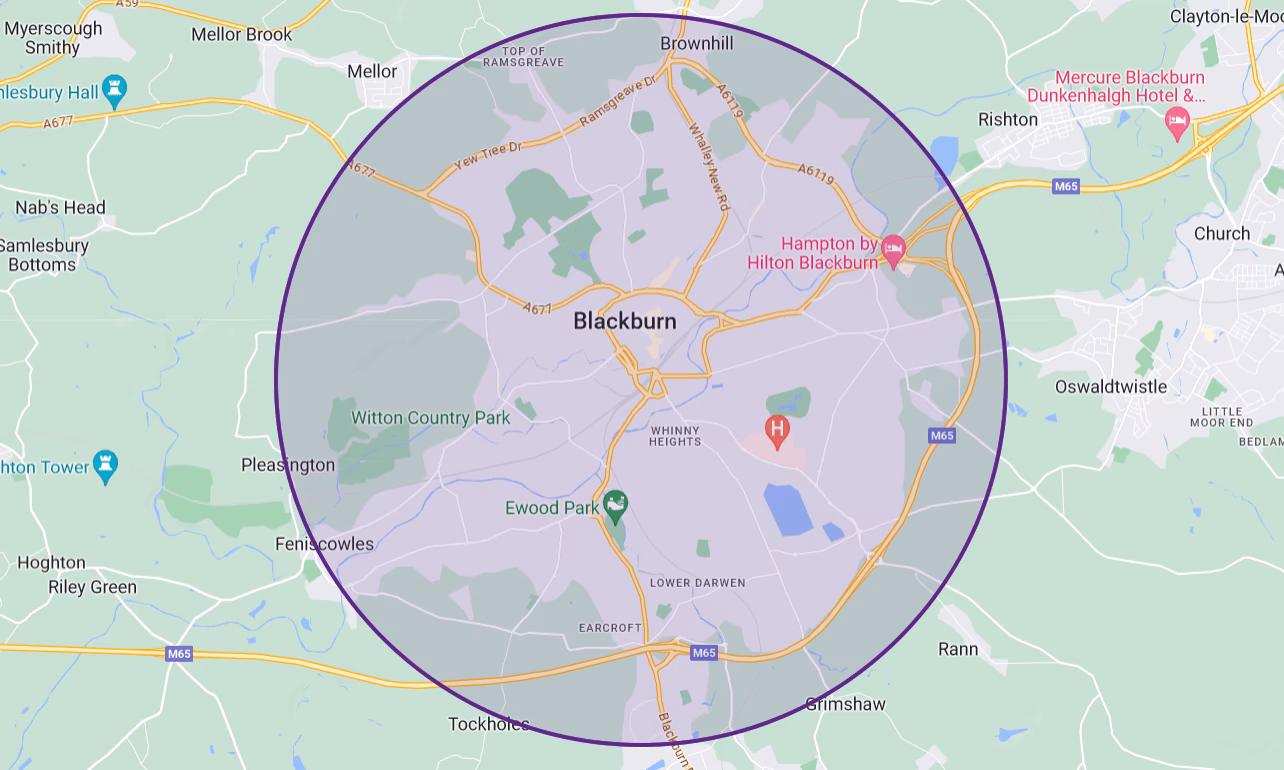 How far is Blackburn from Leeds by car?
