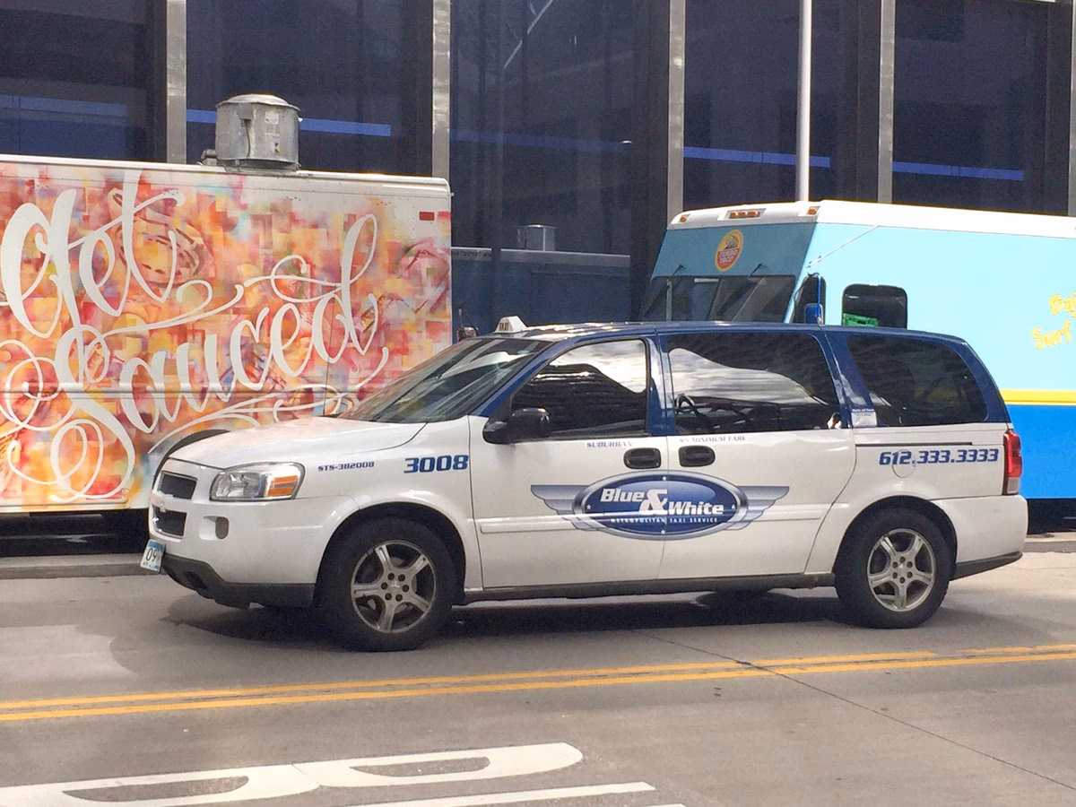 Who is suburban taxi & green & white taxi?