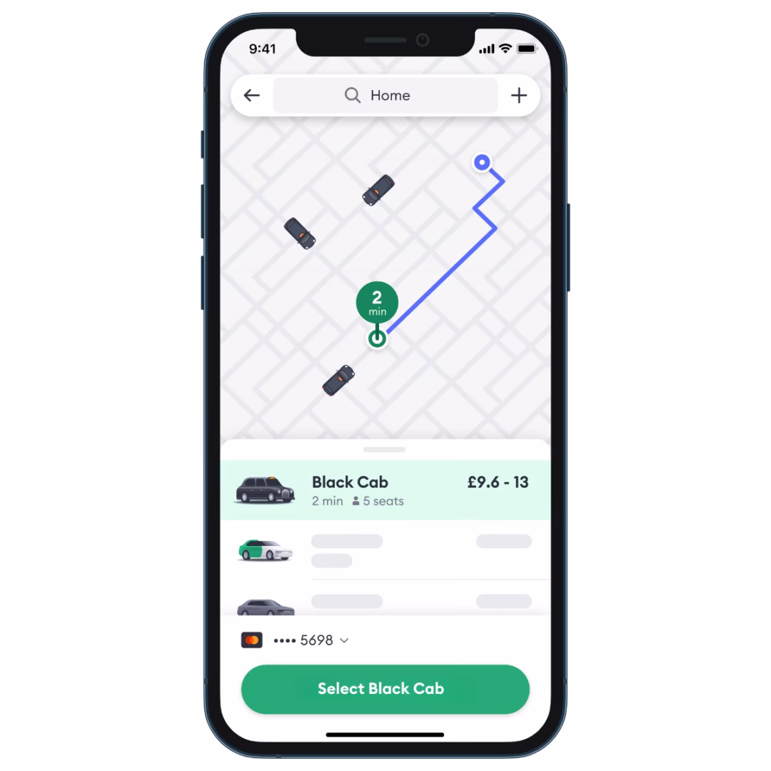 How do you get a cab around London?