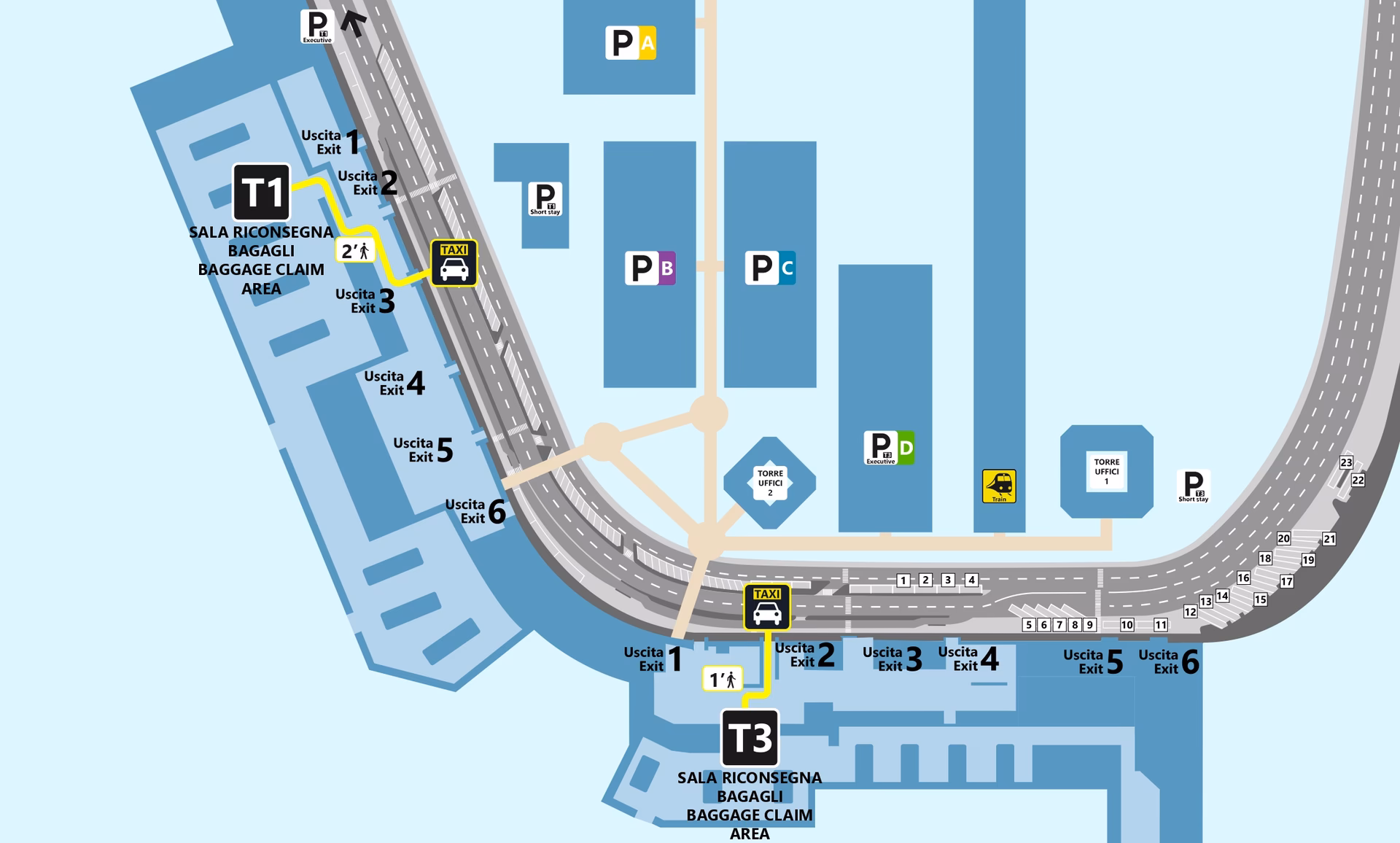 How do I pre-order a taxi or airport shuttle in Rome Fiumicino?