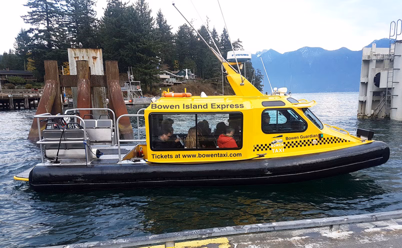 Do you provide water taxi service to Bowen Island?