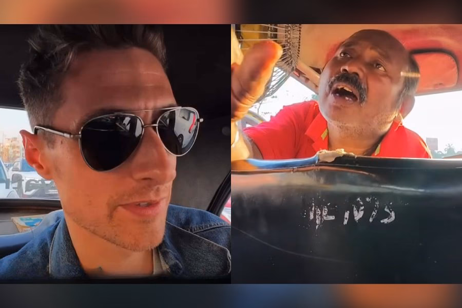 Did a taxi driver scam a tourist in Kolkata?