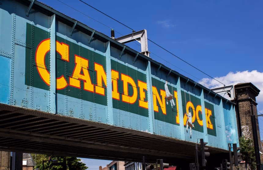 How far is Canary Wharf from Camden Market?