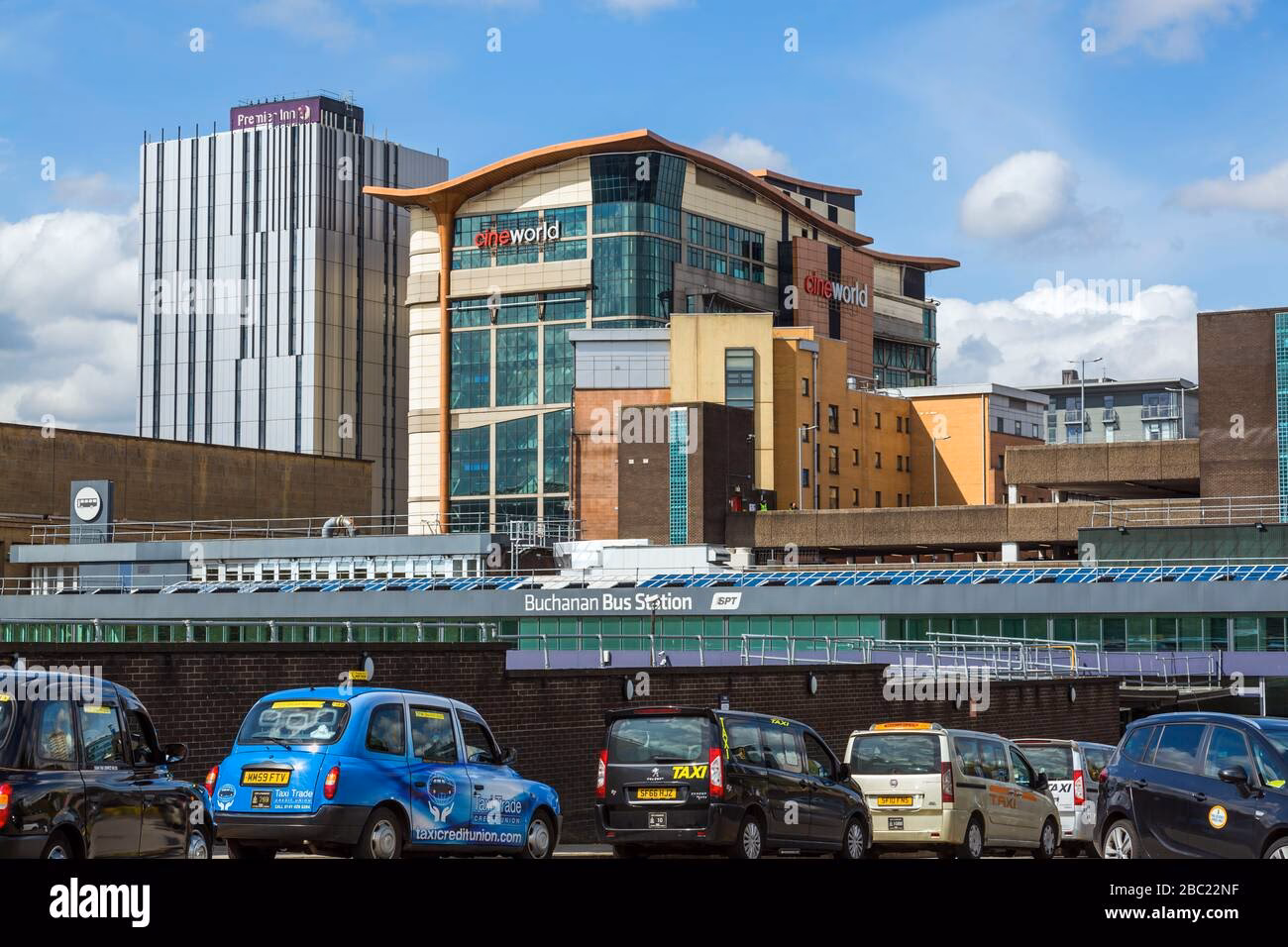 How many spaces are there at Buchanan bus station?