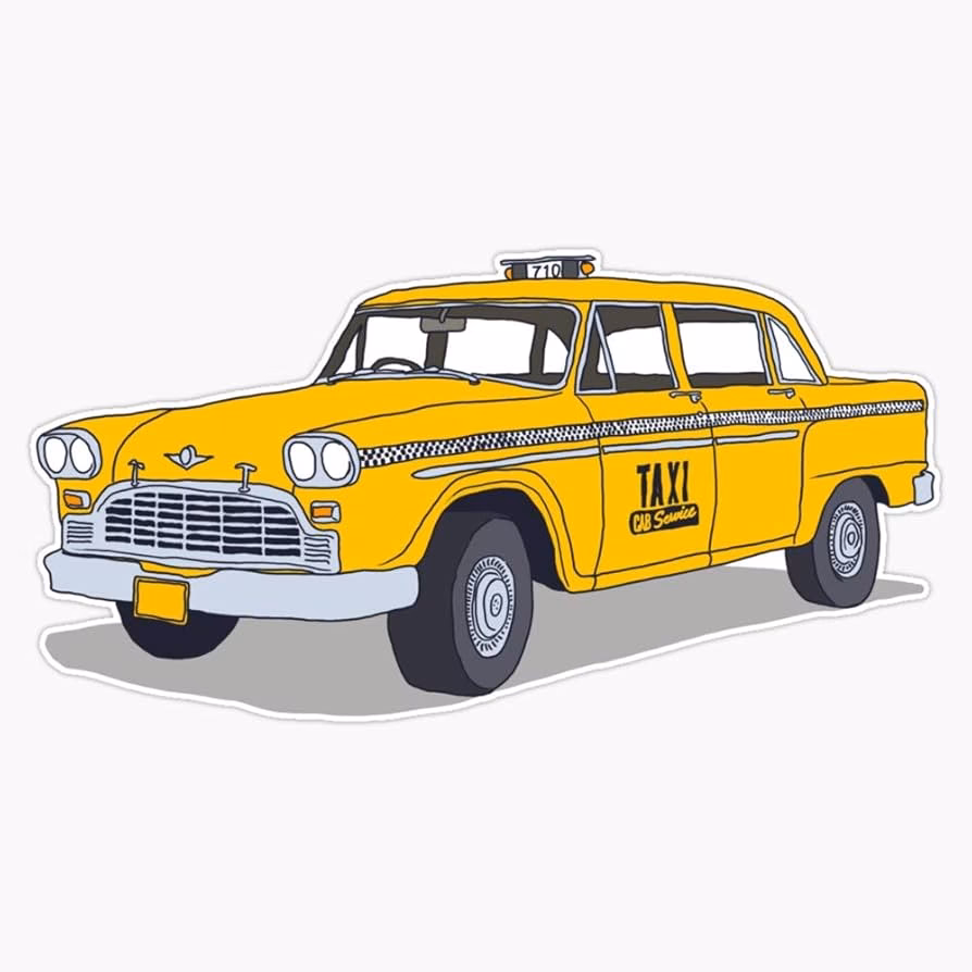 What is the size of a taxi decal?