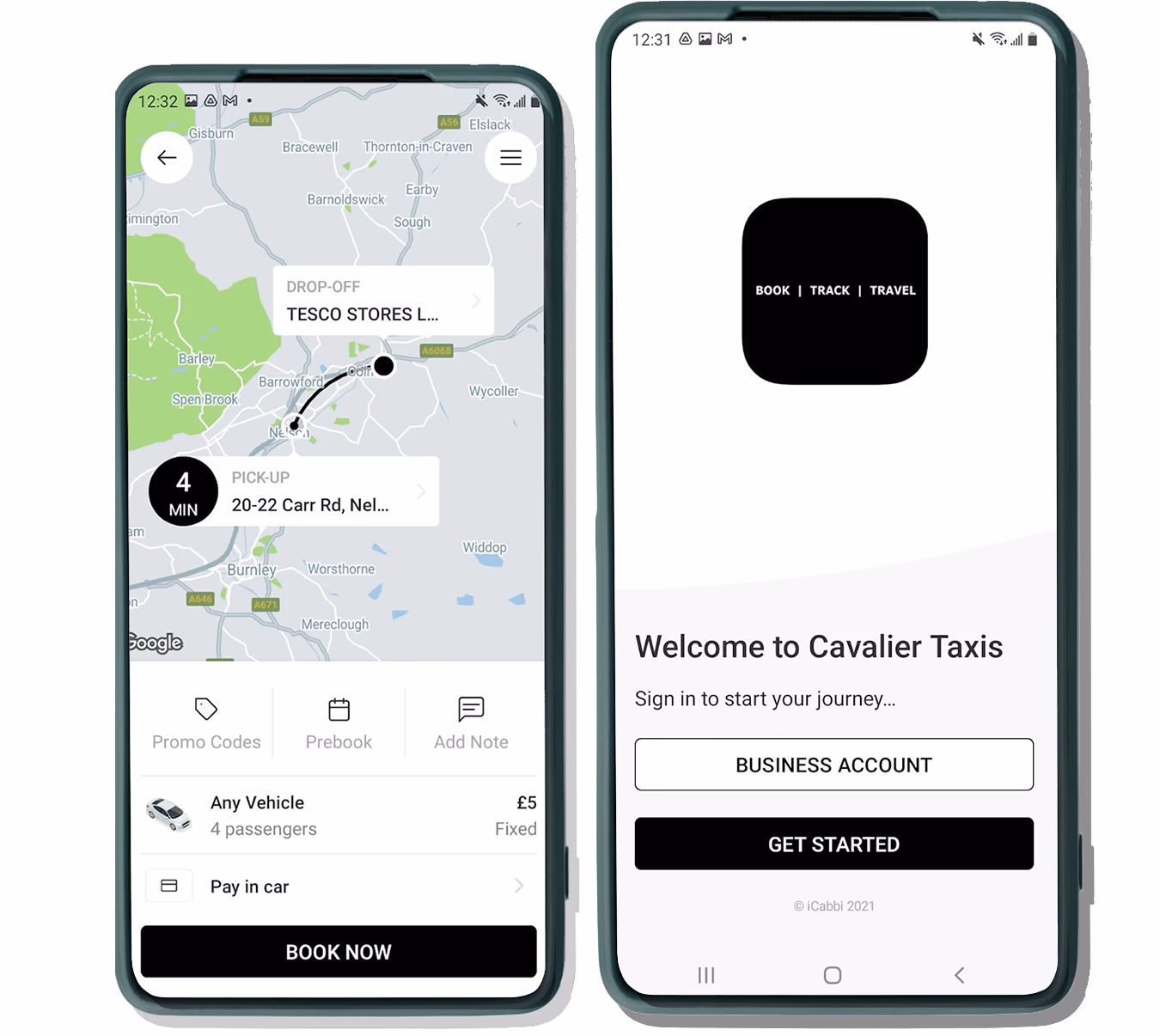 What is the Cavalier taxis passenger app?