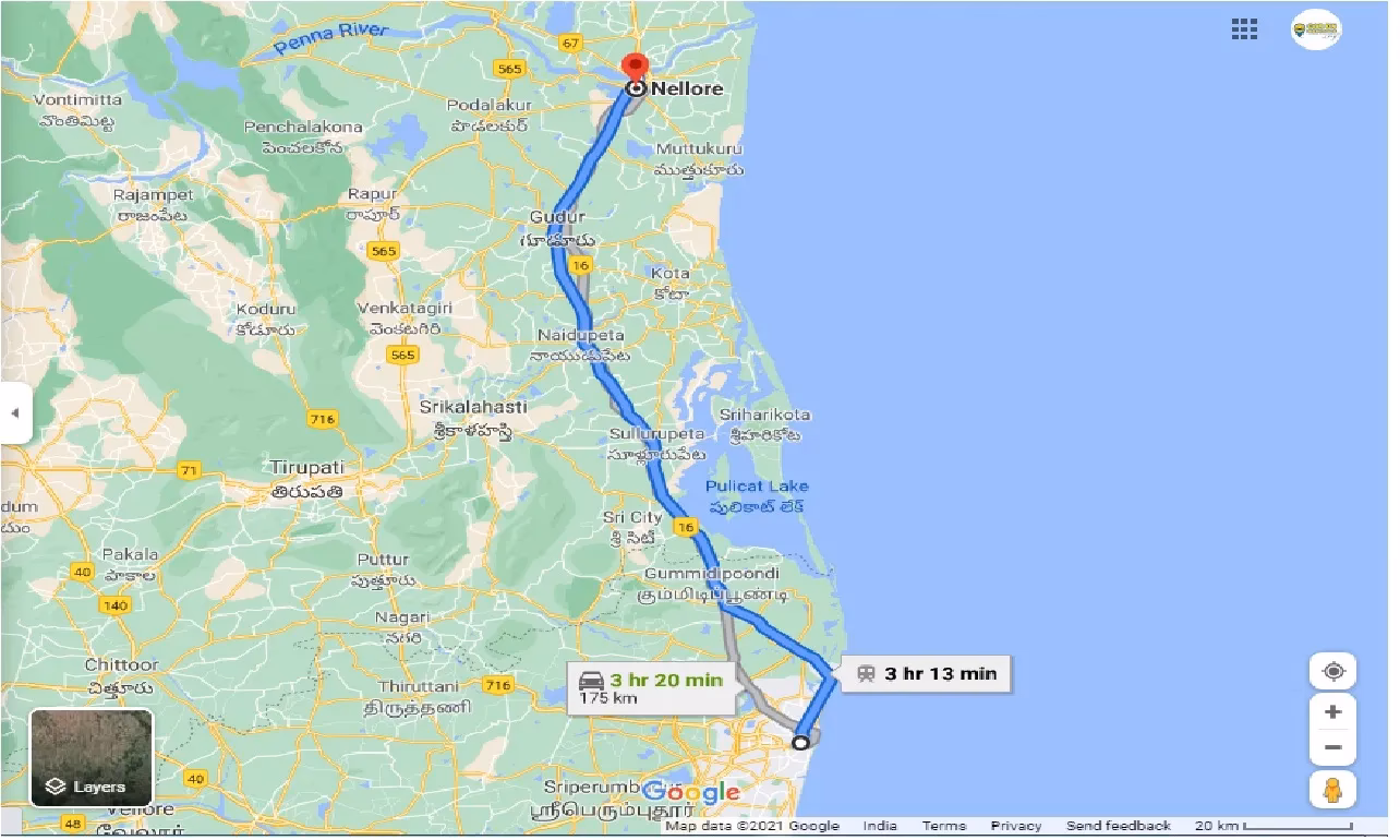 What is the fastest train from Nellore to Chennai?