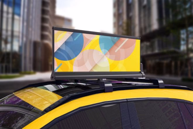 What pixel pitch should a taxi LED display have?