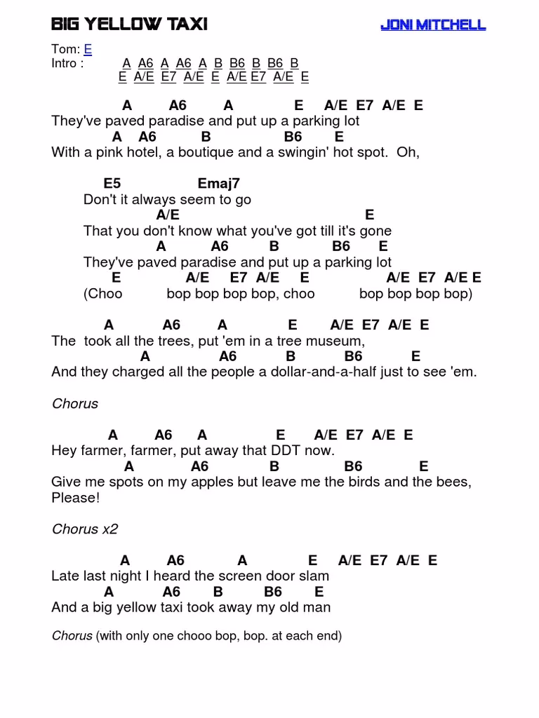Is there a strumming pattern for taxi-Harry Chapin?