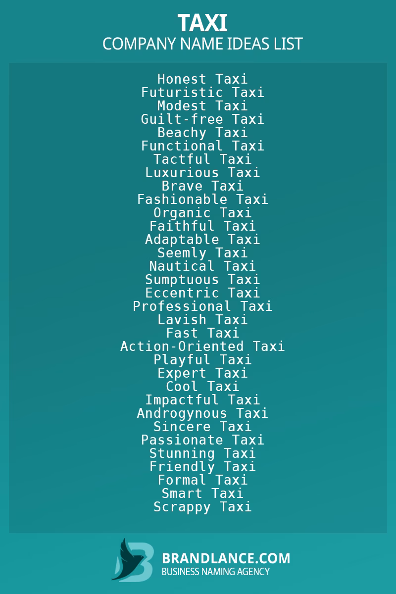 What are the best taxi business names?