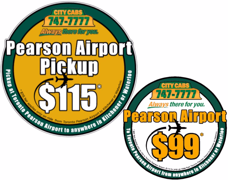 How many passengers can take a cab to Waterloo Airport?