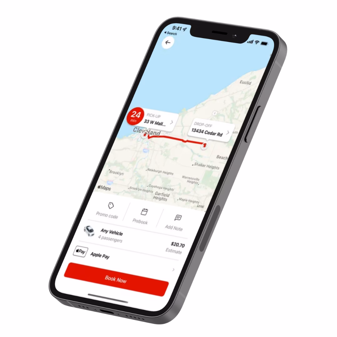 How do I book a taxi in Cleveland?