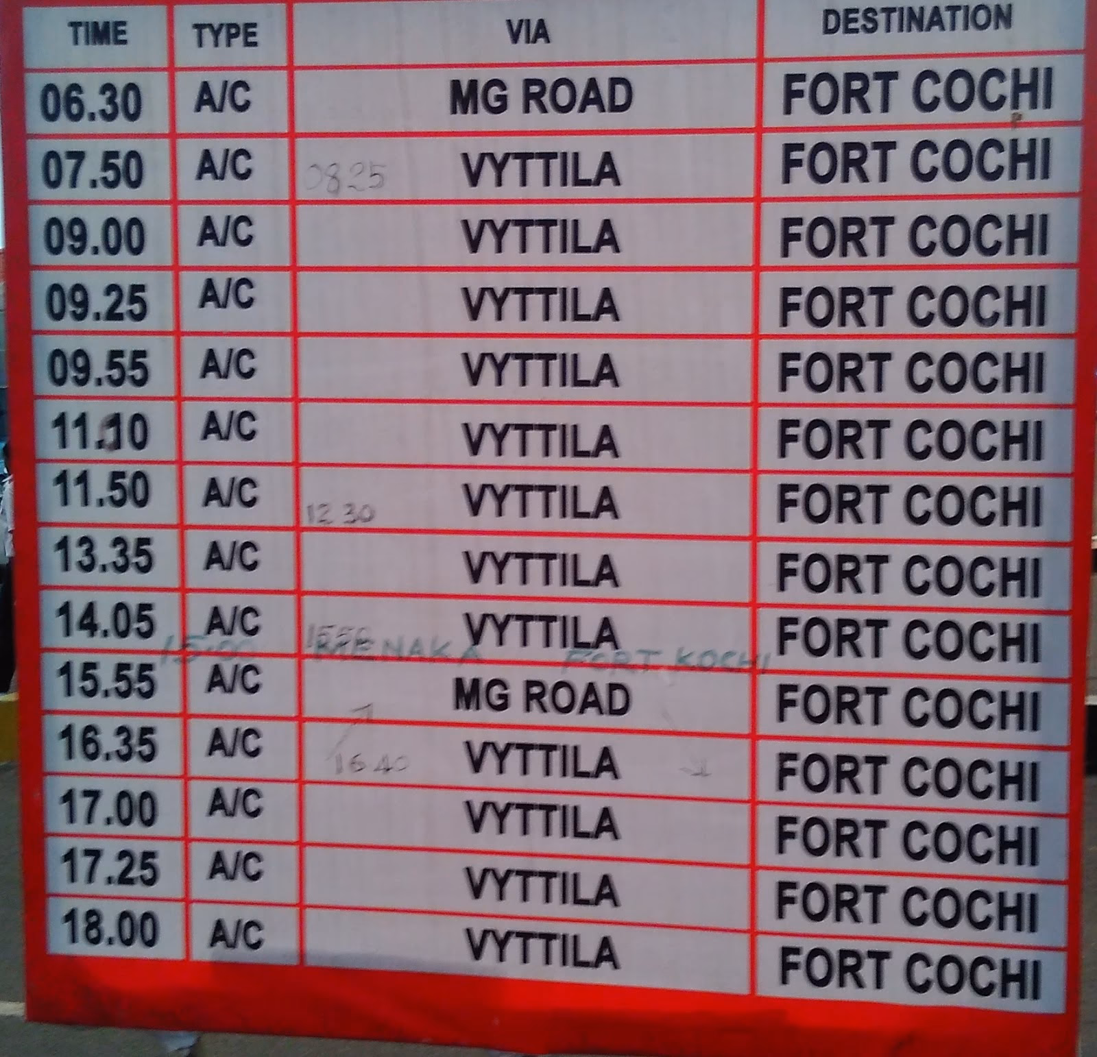 How to get from Ernakulam Town station to Fort Cochin?