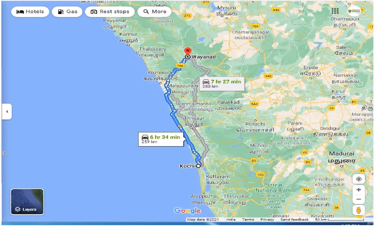 How to book a bus from Cochin (Kochi) to Wayanad?