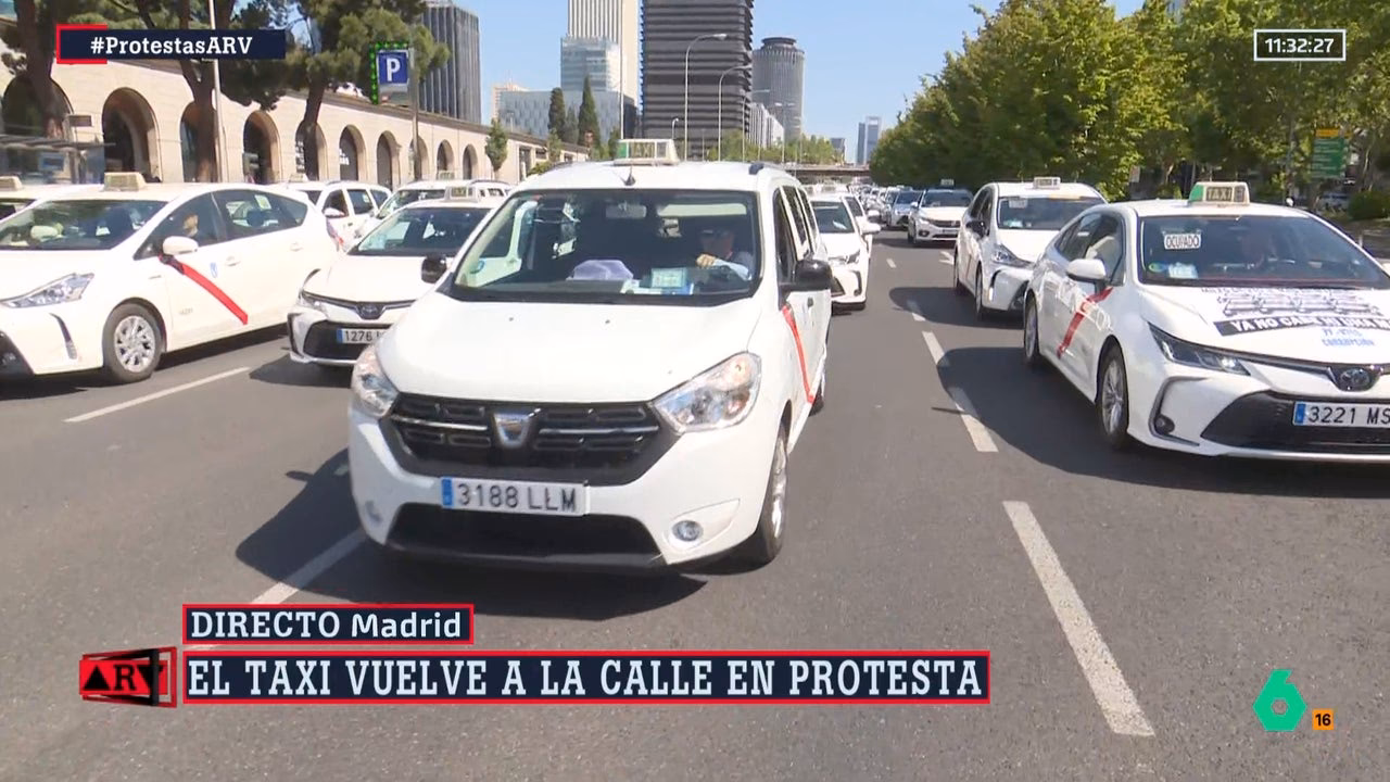 ¿Por qué taxistas de Madrid se enfrentan a sus compañeros?