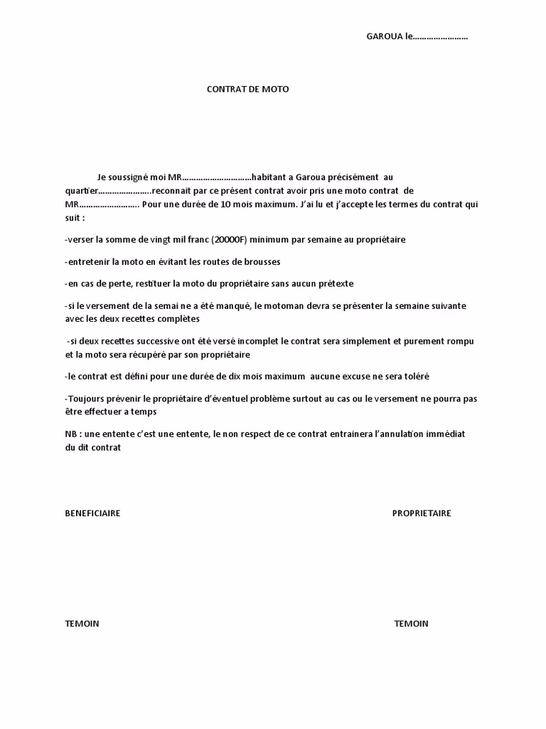 Comment se passe la restitution d'une moto ?