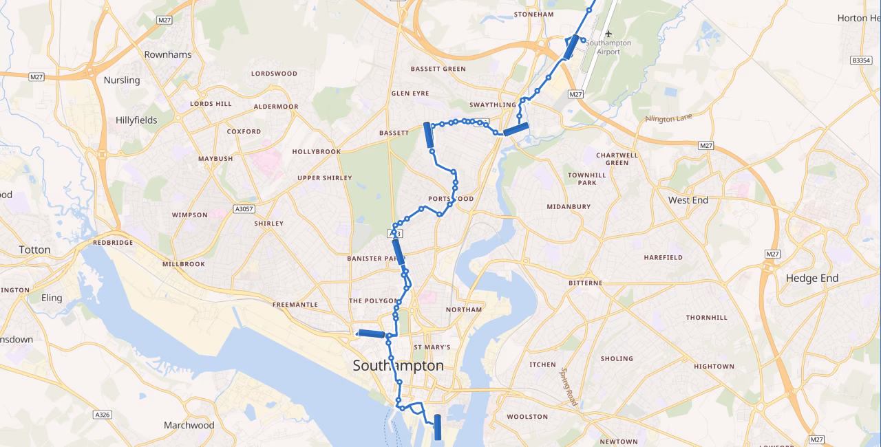 Are airport taxis available to Southampton cruise port?