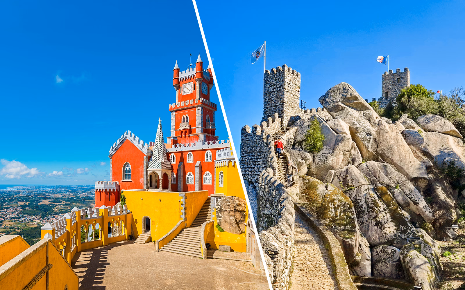 How to get from Pena Palace to the Moorish castle?