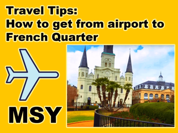 What companies run services between New Orleans Airport (MSY) and French Quarter?