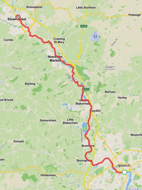 Is there a bus from Barnards to Ipswich?