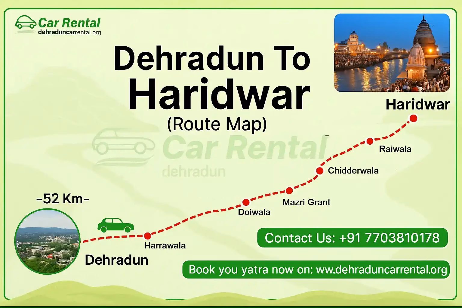 How far is Jolly Grant Dehradun Airport from Haridwar?