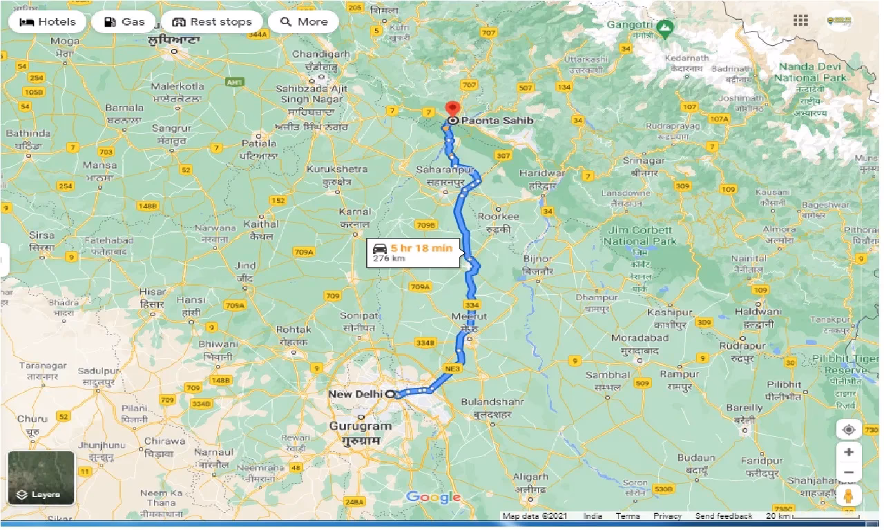 How to hire a cab in Paonta Sahib?