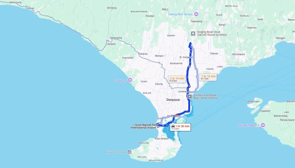How to get from Denpasar Airport to Ubud?