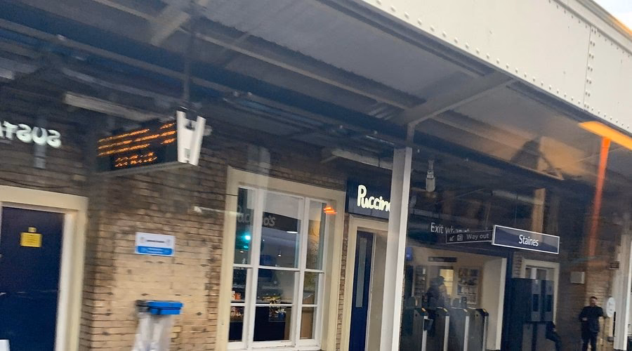 Where is Staines railway station located?