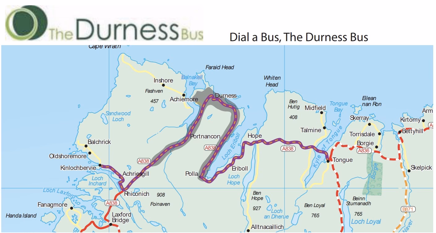 What transport services do you offer between Inverness and Durness?