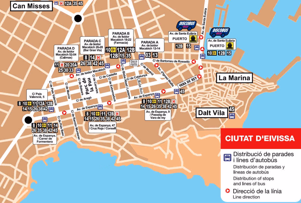 How far is es Cana from Ibiza Town?