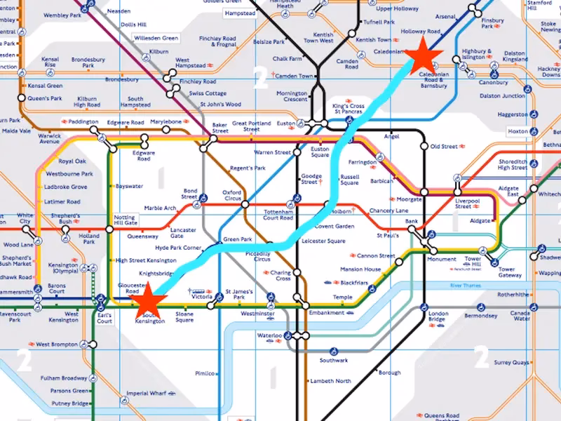 What companies run services between Euston station & Barbican Centre?