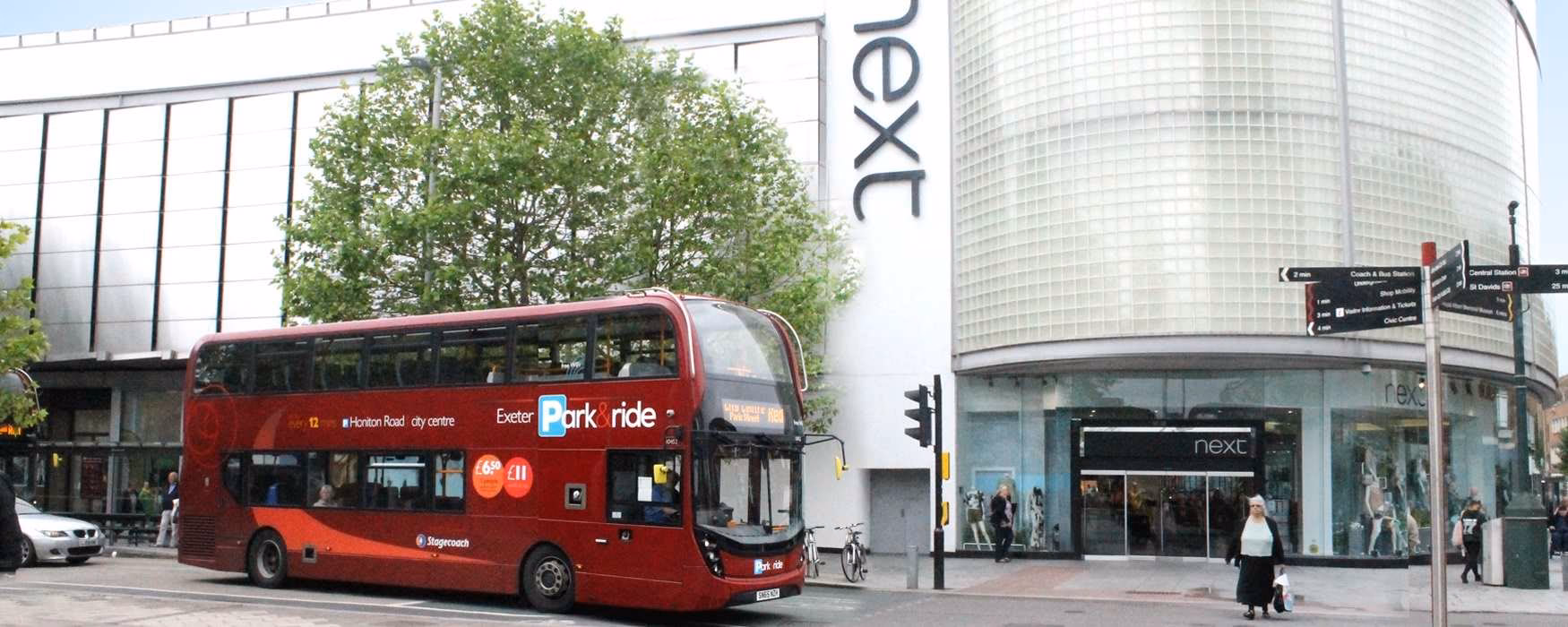 Where is the closest train to Matford business park in Exeter?