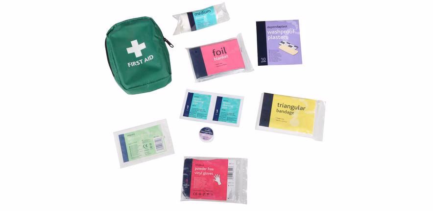 What is the Halfords essentials compact first aid kit?
