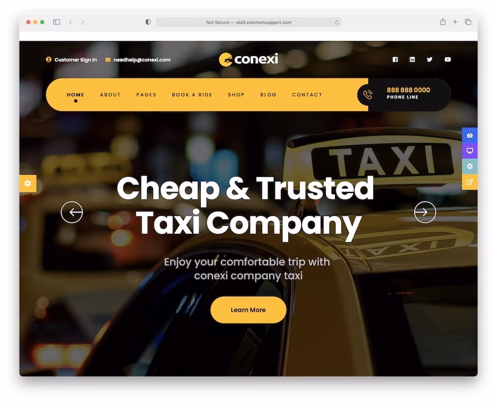 How many taxi service WordPress themes are there?